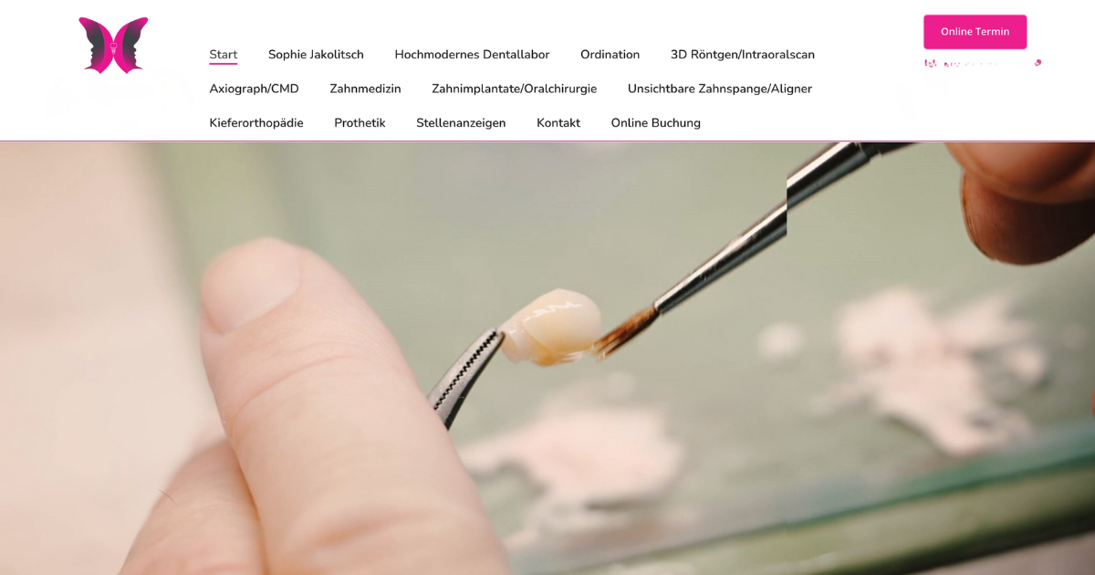 Alte Webseite Ansicht