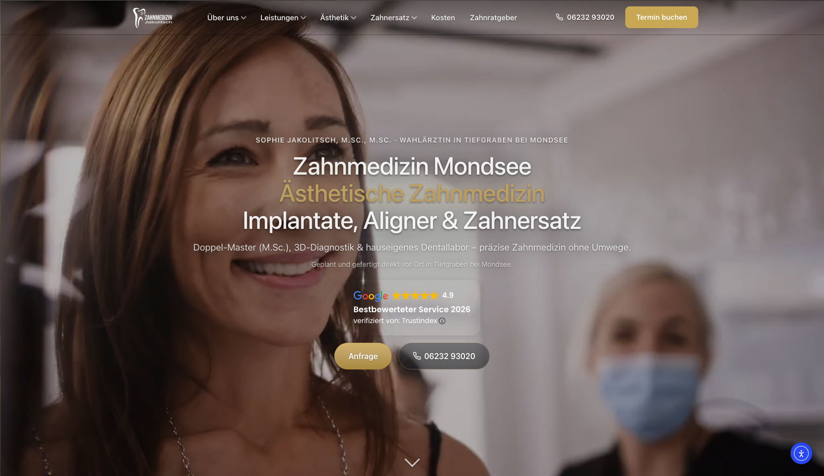 Die fertige Website der Zahnmedizin Jakolitsch – live auf zahnarzt-jakolitsch.at